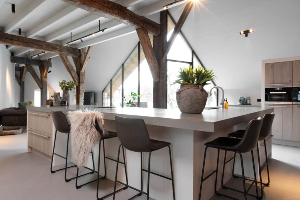 Eiken hout landelijke keuken 93