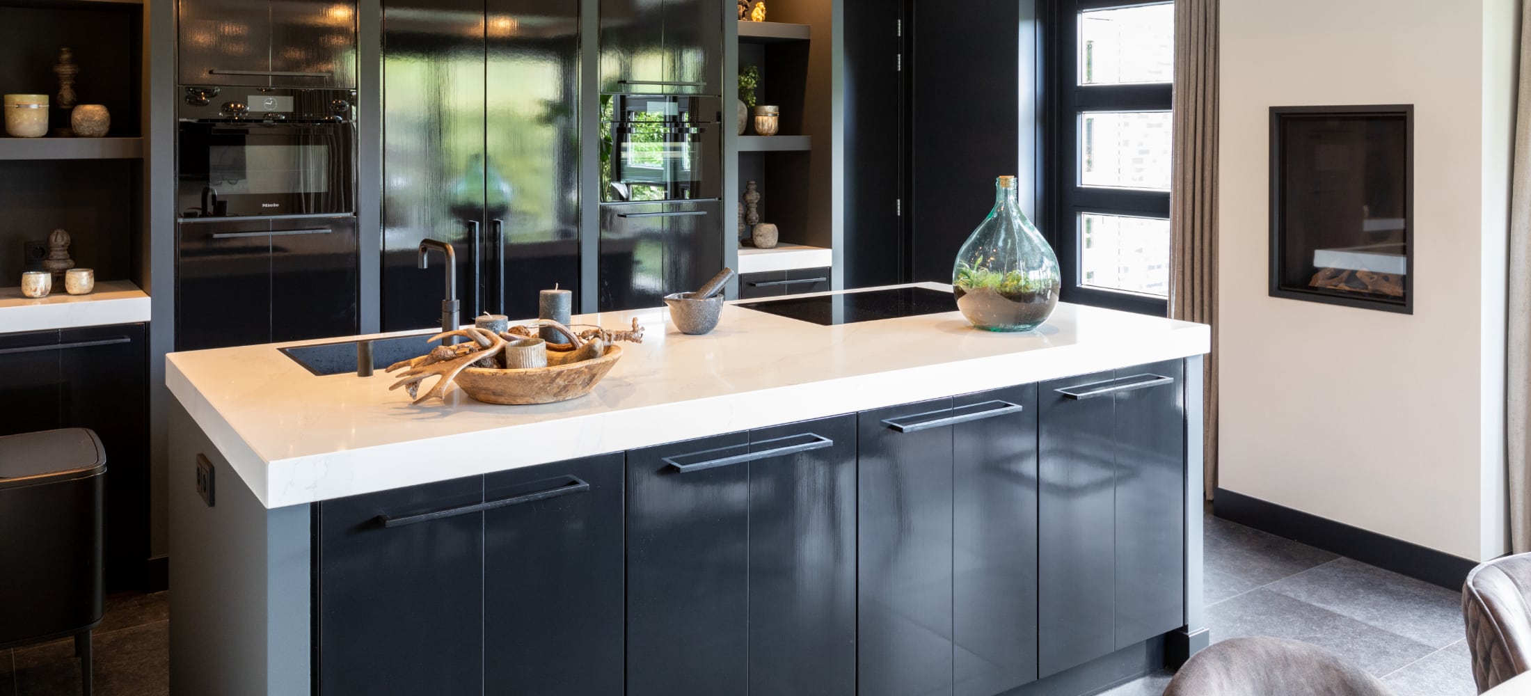 Zwart Hoogglans Handgeschilderde Keuken Van Ginkel Keukens 21