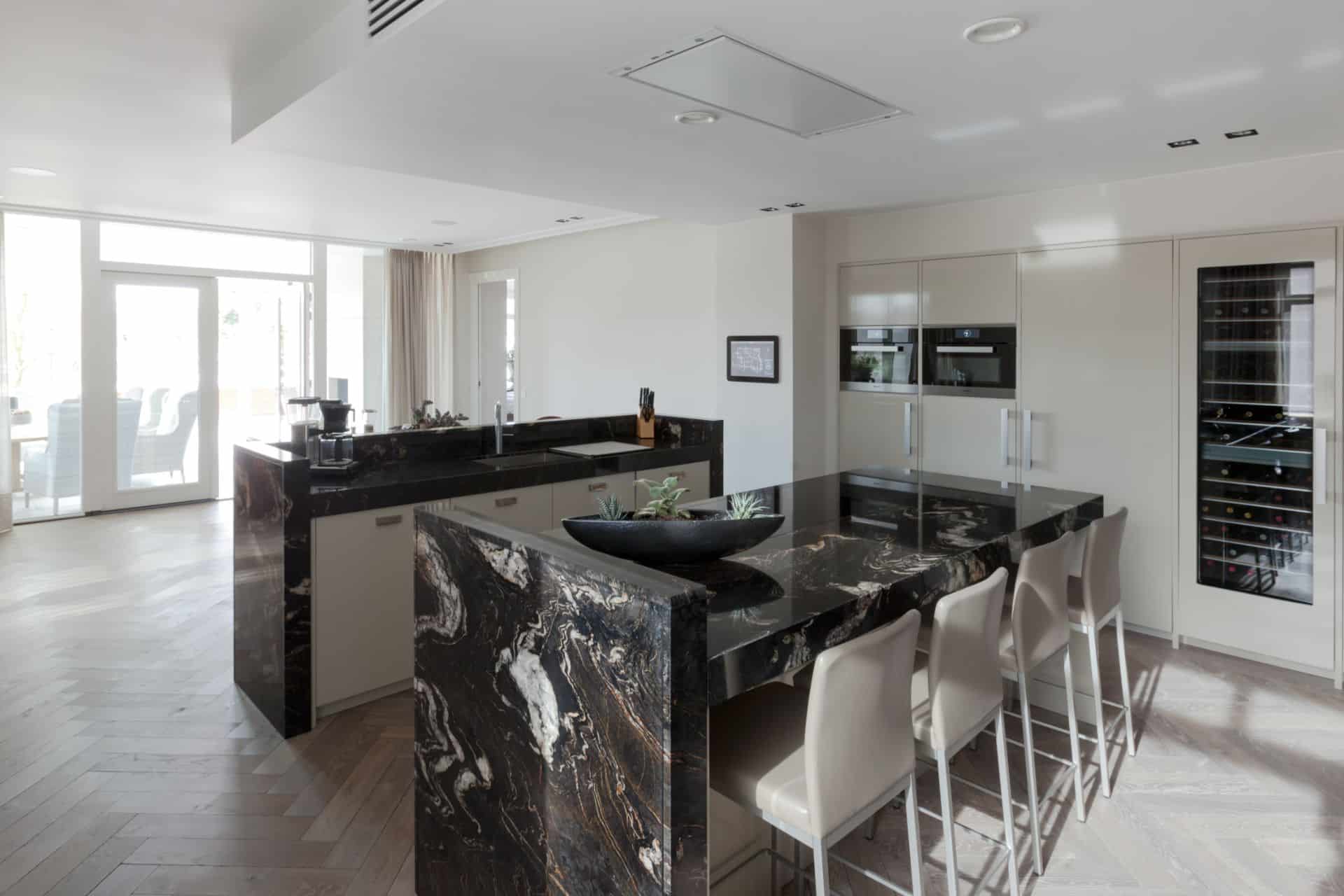 luxe keuken ontwerpen marmeren keuken